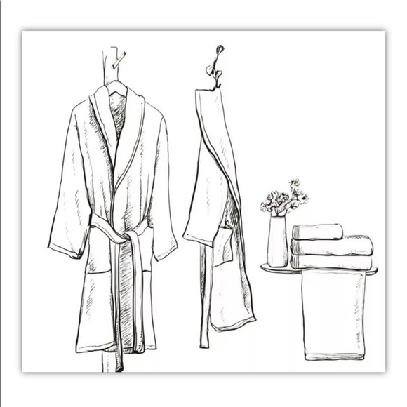 Robe, Hand-woven striped patterned Turkish Cotton Bathrobe, M/L - Picture 3 of 3